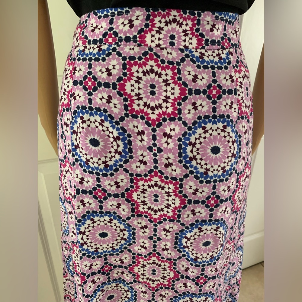 LOFT Mosaic Midi Wrap Skirt - Picture 11 of 15